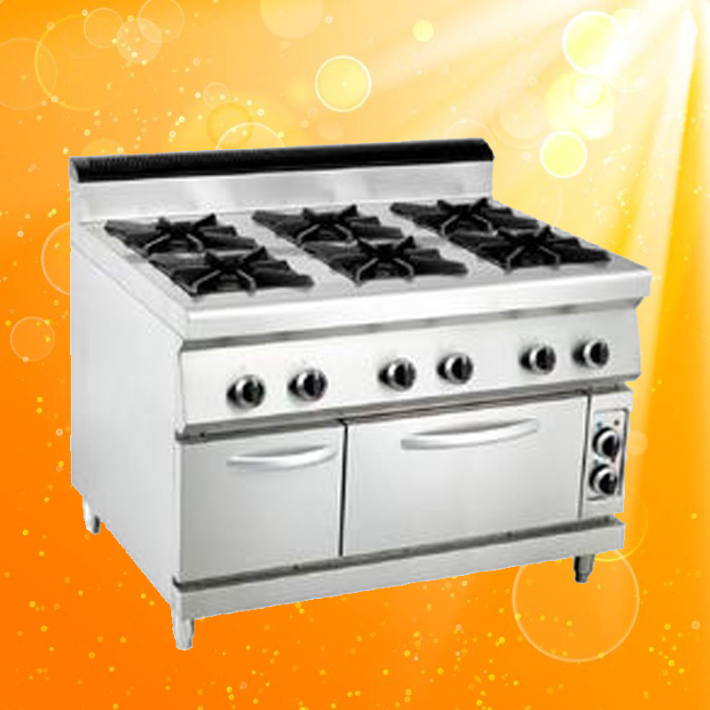 六头燃气煲仔炉连电焗炉